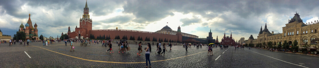 Naklejka na ściany i meble Panorama of Red square in Moscow , Russia