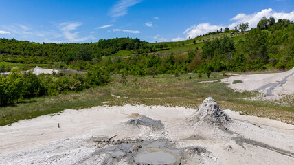 salty volcanoes of nirano geological formations natural park