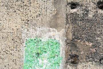 Painted old wall. Close up view