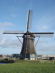 Windmühle nahe Uitgeest, Nordholland, Niederlande
