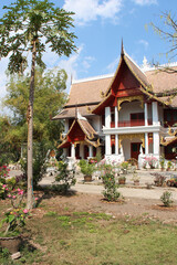 pavilion in a buddhist temple (wat chiang man) in chiang mai (thailand) 