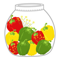 Bank with pepper and dill