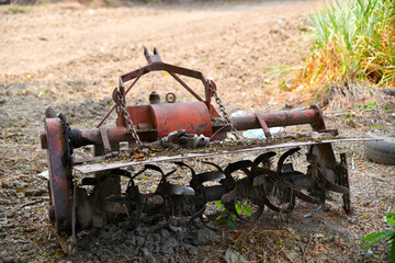 The old plow is broken. In arid agricultural areas