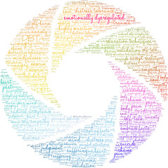 Fototapeta premium Emotionally Dysregulated Word Cloud