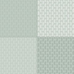 Fototapeta premium seamless vector leaf patterns green and white