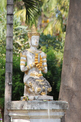 statue of buddha (?) in a buddhist temple (wat chiang man) in chiang mai (thailand) 