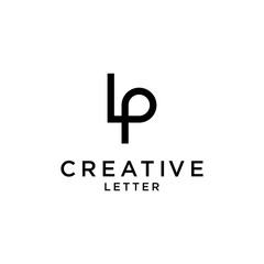 LP Letter Monogram Logo: Elegant and Sleek 3D Design for Financial Business Branding