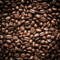 Roasted Coffee Beans background texture. 