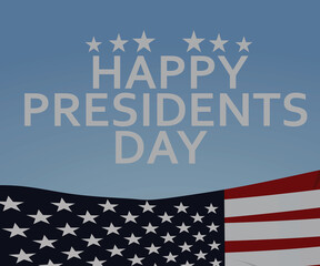 Happy presidents day card. vector illustration