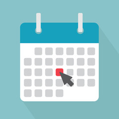 marking a date on the calendar, event reminder notification- vector illustration