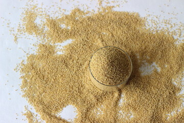 Foxtail millet, scientific name Setaria italica, is an annual grass grown for human food.