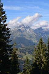 Blick vom Rossbrand auf das Dachsteingebirge