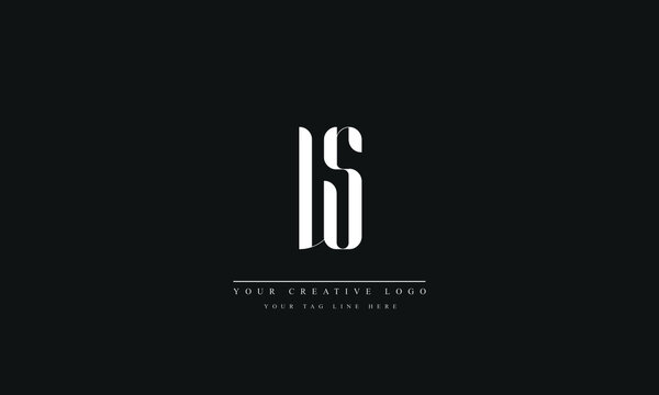 Letter Logo Design with Creative Modern Trendy Typography VS SV V S