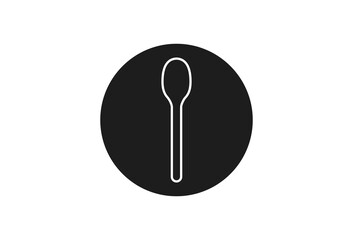 Spoon kitchen cutlery. Vector Illustration.