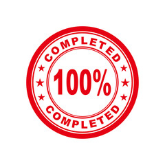 completed rubber vector stamp on white background