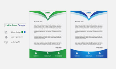 Modern letterhead design For Your Business Abstract vector Template corporate identity