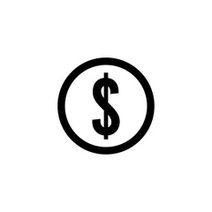 Money icon vector. Dollar icon. Simple design on white background.