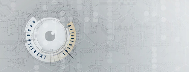 Obraz premium Abstract Artificial intelligence. Cloud computing. Machine learning. Technology web background. Virtual concept