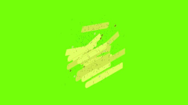 Long ruler icon animation cartoon object on green screen background