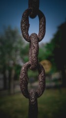 rusty metal chain