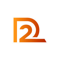Letter D2R typograpy Logo vector