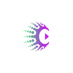 logo icon play digital tech