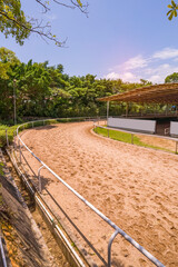 Accessories for horse trainings and events in rural equestrian training centre