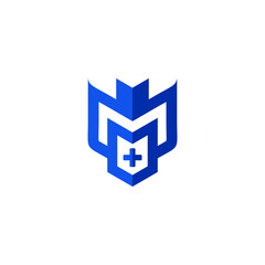 Medical letter M logo Vector