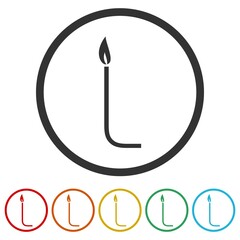 Letter L logo design color set