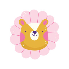 cute tiger face cartoon