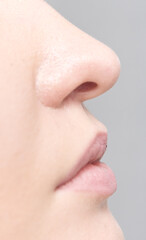 Obraz premium Face on white