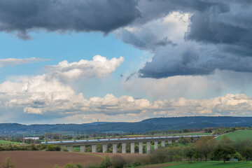 Naklejka premium Eisenbahnbrücke einer Schnellbahntrasse