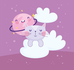 cute cat planet