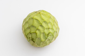 Custard apple or cherimoya isolated on white