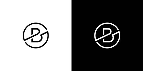 Modern and unique letter B initials logo design 