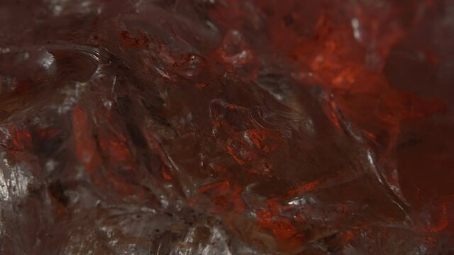 Raw ruby crystals, red gemstones