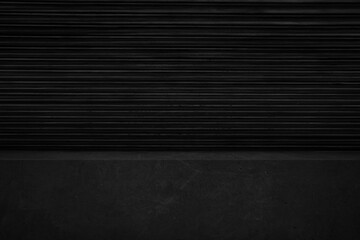 Old black grunge background. Dark wall