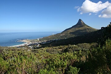 Lion's Head 669 meters high above Cape Town. Republic of South Africa.