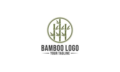 Bamboo Logo Template vector icon illustration design in white background