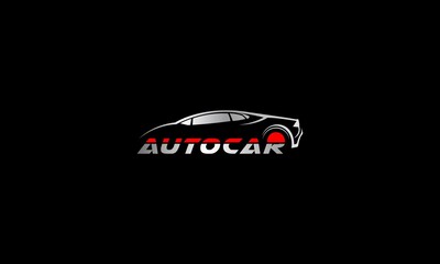 auto car logo in black background