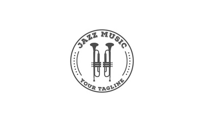 logo for jazz music on white background