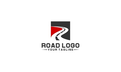 road logo design in white background