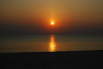sunset over the sea