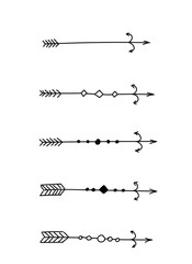 Decorative Hand Drawn Arrows Collection Vector Design Elements