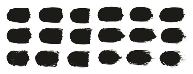 Round Brush Thick Straight Lines Artist Brush High Detail Abstract Vector Background Set 