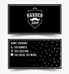 barbershop business card template
