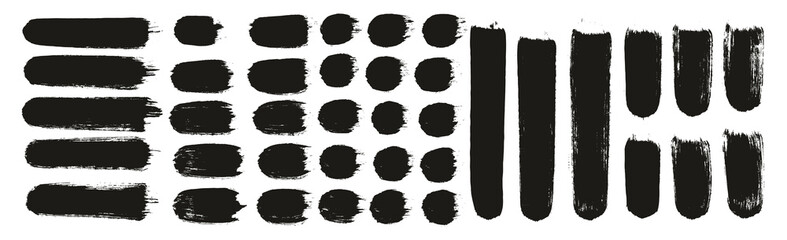 Round Brush Thick Straight Lines Artist Brush High Detail Abstract Vector Background Mega Set 