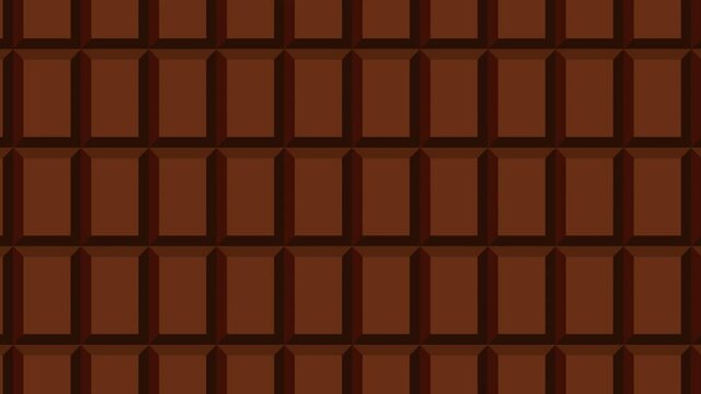 Milk chocolate bar Minimal Motion art seamless pattern 4k motion design animation Abstract 3d render background Loopable sequence.