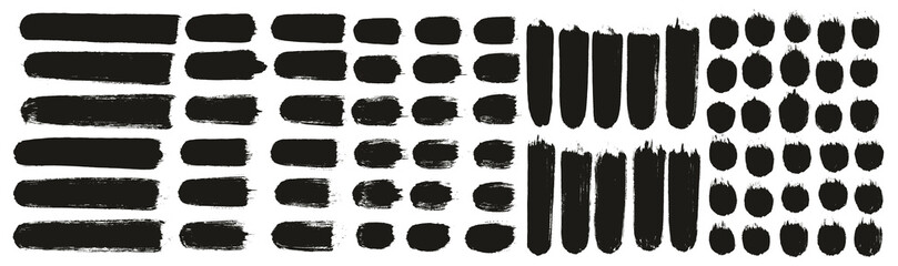 Round Brush Thick Straight Lines Artist Brush High Detail Abstract Vector Background Ultra Set 