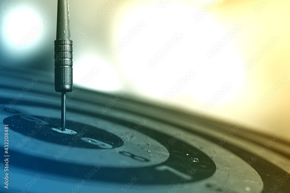 Poster bullseye is a target of business. dart is an opportunity and dartboard is the target and goal. so bo